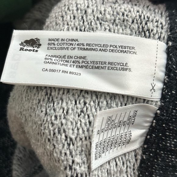 Roots men organic original grey comfy lounge everyday sweatpants size large - Picture 7 of 13